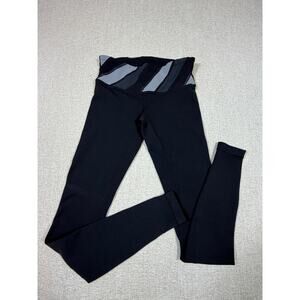 Lululemon Women 4 Gray Black High Rise Stretch Performance Yoga Leggings Pants